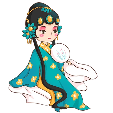京剧人物旦角卡通