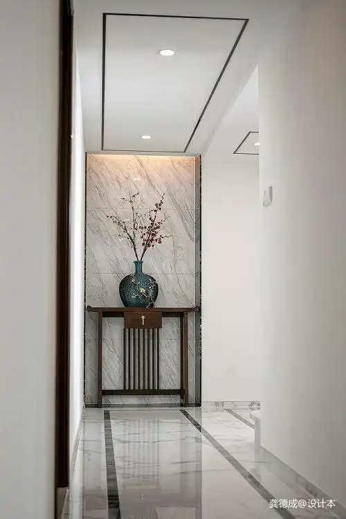 华丽618平中式别墅过道装潢图玄关设计图片赏析