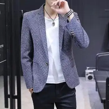 西装男一套韩版修身春秋外套休闲西服帅气潮流上衣男装搭配套装1802款