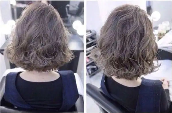 齐肩款的短卷发发型可是爆款,齐肩lob头加上不规则波浪卷,让短发看