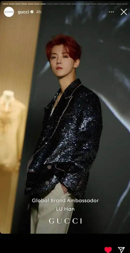 gucci品牌代言人鹿晗##luhan ##guccicosmos##guccivaligeria