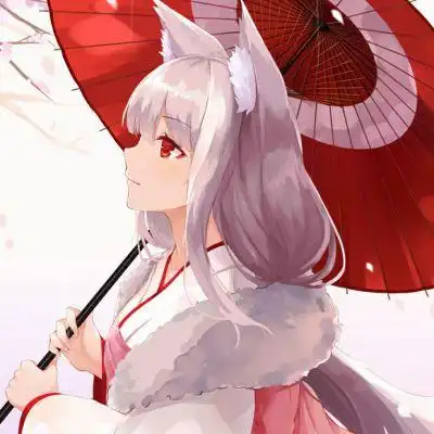 动漫女生打伞头像撑伞动漫女生优雅端庄点击鼠标右键下载