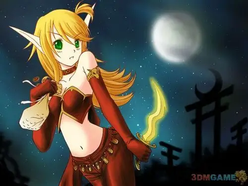 娇艳欲滴魔兽世界血精灵同人画作欣赏