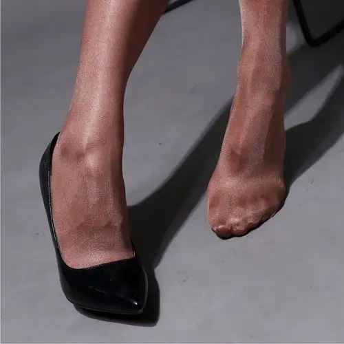 爽滑春秋30d油亮闪光丝丝丝袜油光脚尖透明长筒袜