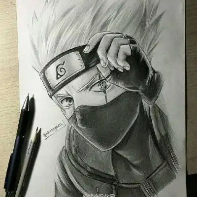 高清帅气的火影忍者鸣人手绘头像图片