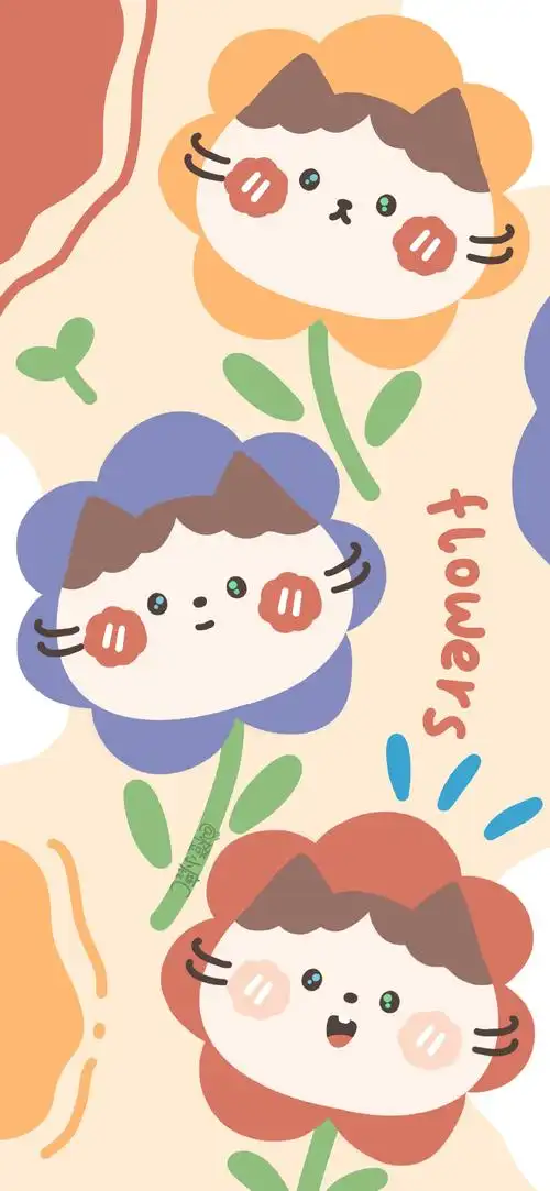 小清新ins/油画插画/锁屏壁纸/可爱套图/平铺简约/励志文字/手机壁纸