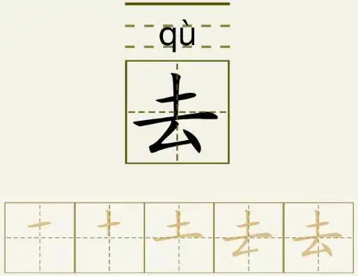 去的笔顺_去的字义_去字演变图