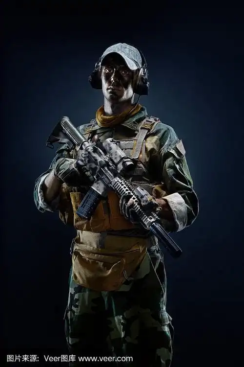 特种部队士兵在行动.士兵肖像