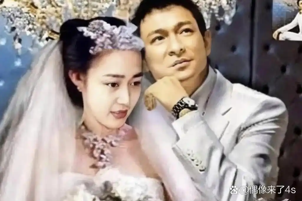 刘德华跟朱丽倩的结婚照甜得哟,这俩人真是天造地设的一对!