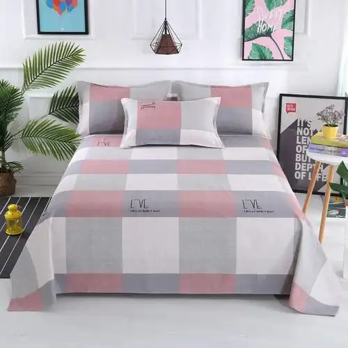 100纯棉老粗粗布床单单件加厚加密全棉亚麻床单