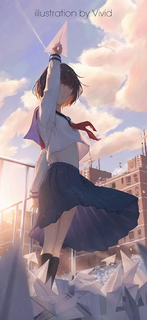 忧郁日系动漫美女高清手机壁纸