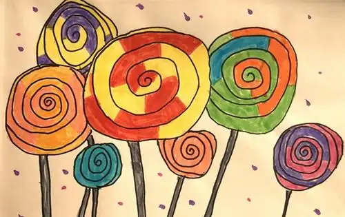 棒棒糖绘画一等奖