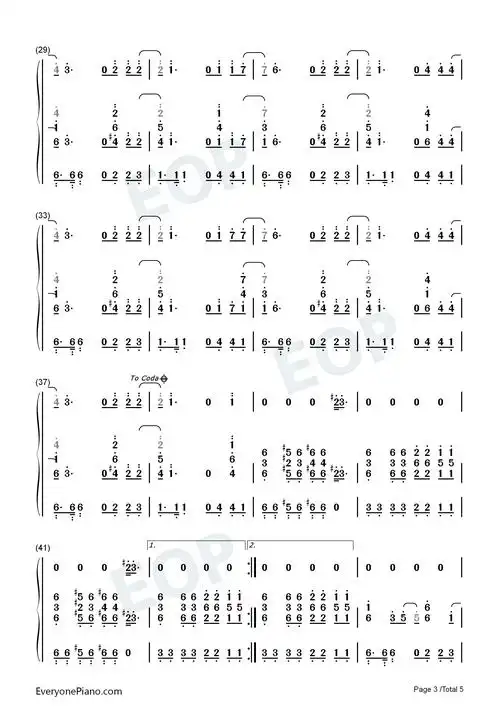 smells like teen spirit-nirvana双手简谱预览3