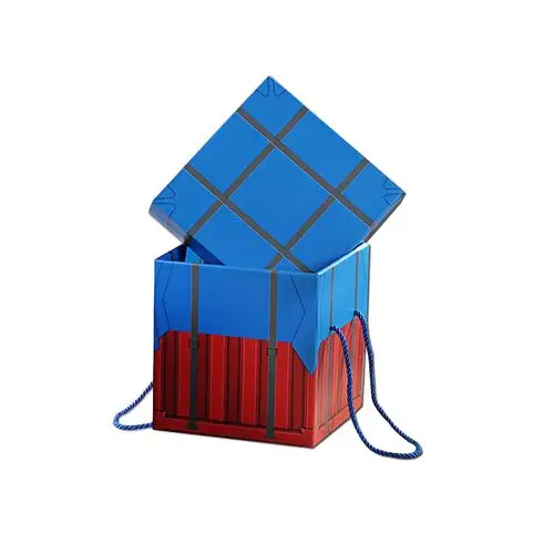 网红绝地求生天天吃鸡空投箱零食礼盒吃鸡包装盒礼物正方形纸盒