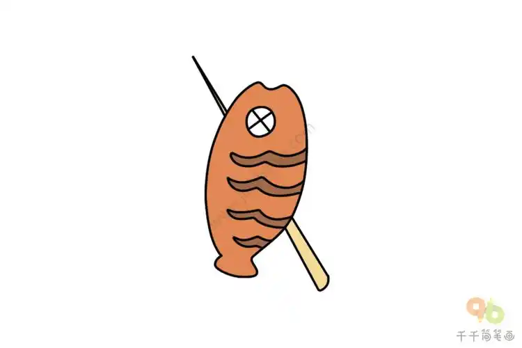 教你画烤鱼简笔画
