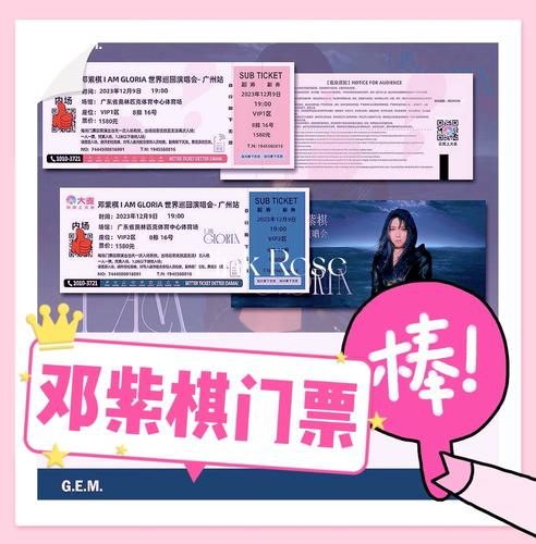 邓紫棋世界巡回演唱会周边同款电子门票纷玩岛大麦纪念门票根定制