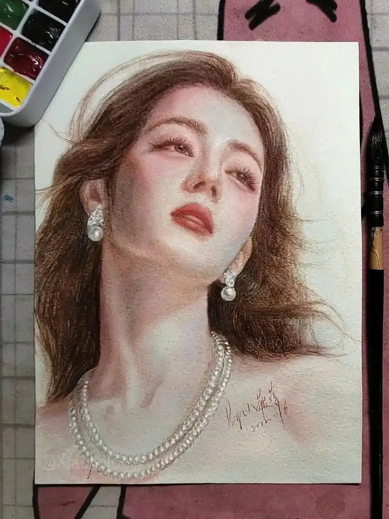 手绘·迪丽热巴 迪力木拉提.美神降临90 #手绘 #迪丽热巴 - 抖音