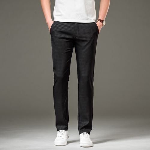 时尚百搭男士休闲裤春夏简约休闲裤男亲肤透气裤子男垂感男裤