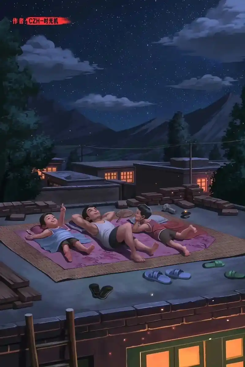 小时候的夏天.那时候陪你乘凉的人都还好吗?#童年 #8090 - 抖音