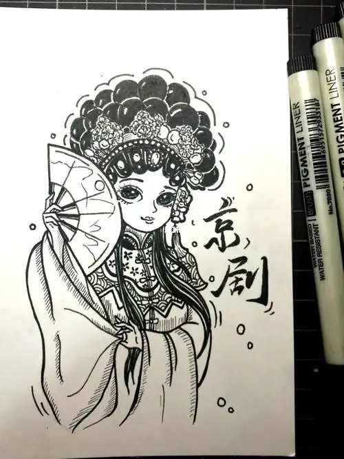 线描临京剧传统教招打卡26