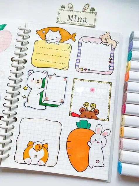 可爱的手帐怎么画怎么画手账本上的可爱的图案