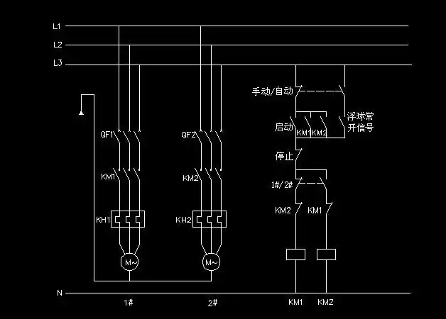 走过路过的大侠请拔刀相助——污水泵的控制电路图