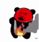 熊猫头擦屁股着火的表情包gif摩擦摩擦似魔鬼的步伐