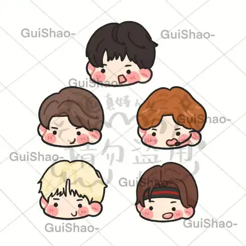 饭圈约稿  #q版人物  #豆豆眼  #黄明昊  #justin黄明昊