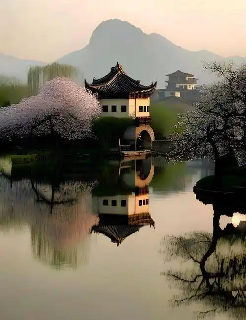 江南亭台楼阁绝美壁纸合集_诗情画意_园林_烟雨