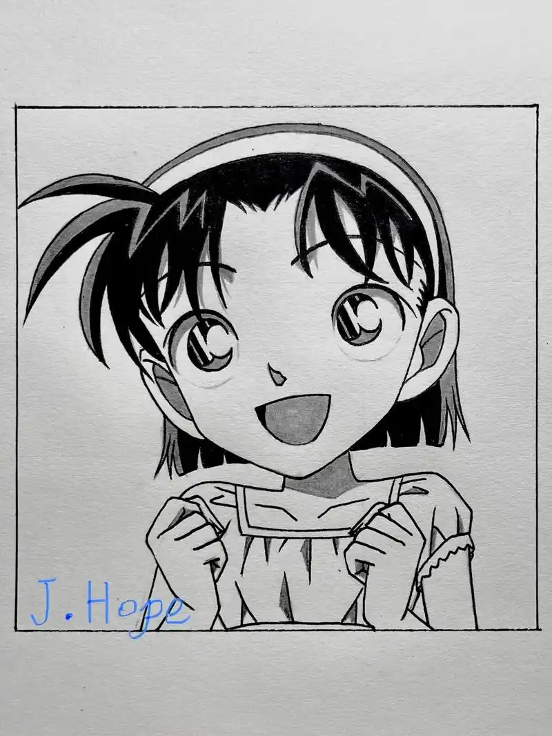 手把手教你画《名侦探柯南》吉田步美.