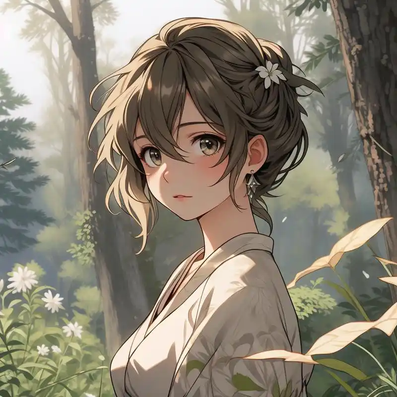 91森系ins风·仙气飘飘头像95 沉浸在这片绿色仙境,与你一同感受