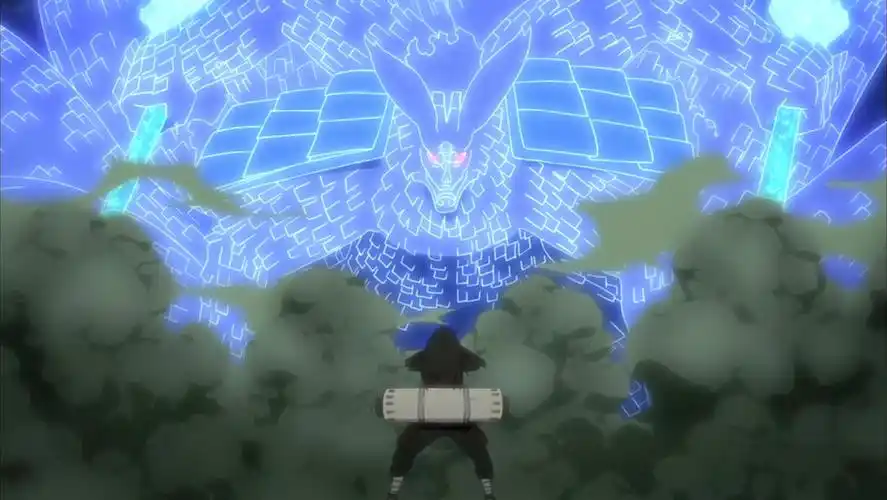 只不过对比起斑与九尾的合体,鸣人与佐助的威装须佐能乎要更强大,总共