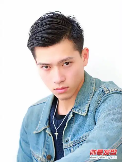 男生三七分短发发型男人偏分发型图片