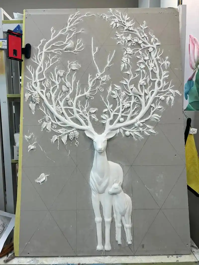 部分学员的动物浮雕作品#浮雕画 #浮雕教学 #装饰画 #背景 - 抖音