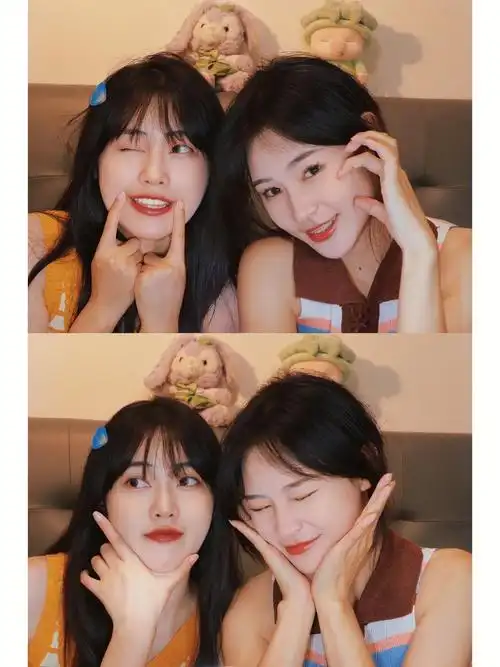 闺蜜自拍姿势和姐妹的宅家自拍