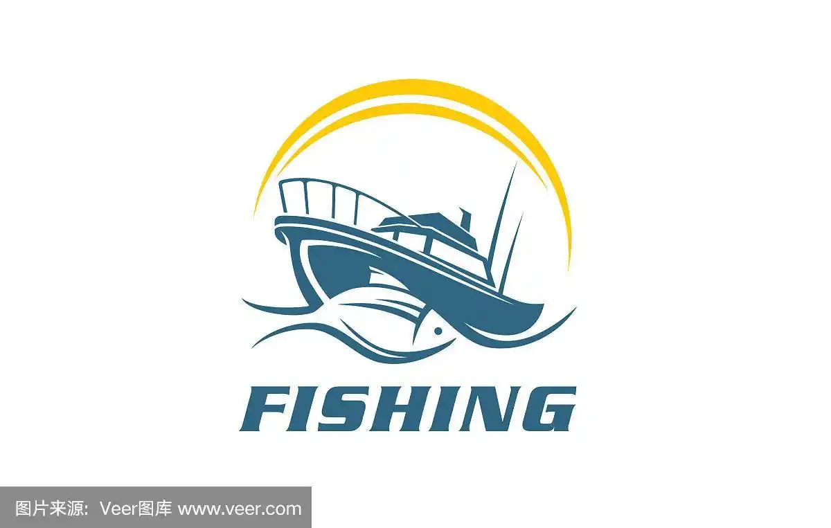 鱼渔船标志标志图标
