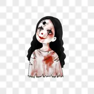 万圣节女鬼装扮图片素材