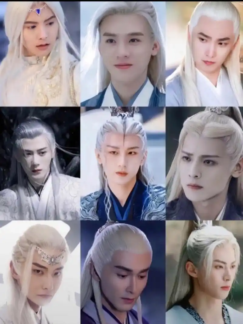 男明星古装白发造型# 这些男演员的白发造型,哪一个是你的心头最佳