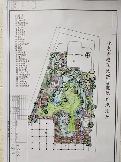 王雯玫 园林平面图抄绘