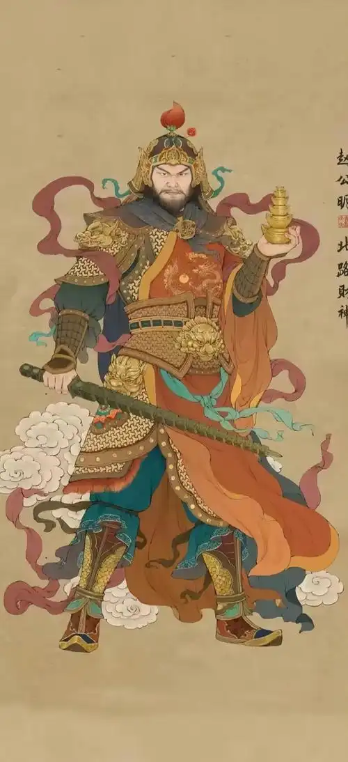 财神生日壁纸#今天是农历三月十五  也是武财神赵公明的诞辰日9