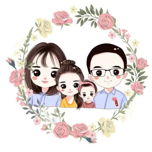微信头像三口四口五口之家个性手绘头像有你想要的吗