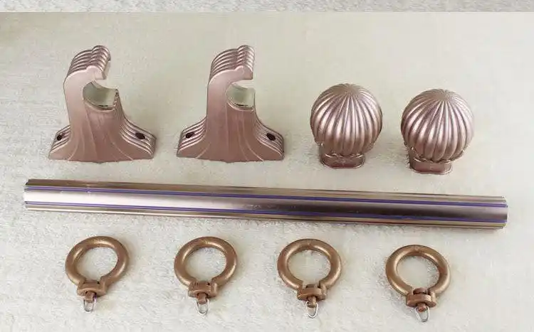 窗帘杆配件办公窗帘轨道铝合金罗马杆批发罗马杆配件窗帘杆安装码