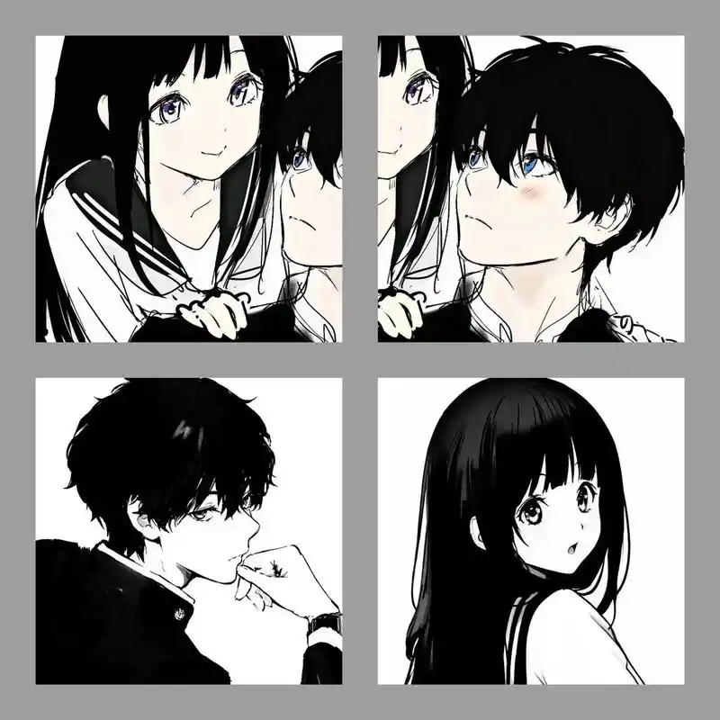 情侣头像 #动漫情头 #优质头像 #冰菓 - 抖音