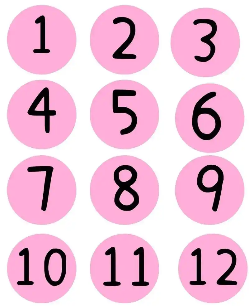 幼儿园区域标签——数字1-100(粉色)|| - 抖音