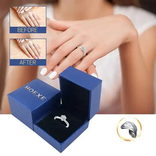 hoexe 一克拉钻石戒指 简约小众装饰戒指时尚指环六爪钻戒饰品