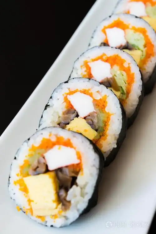 美味的日本寿司卷