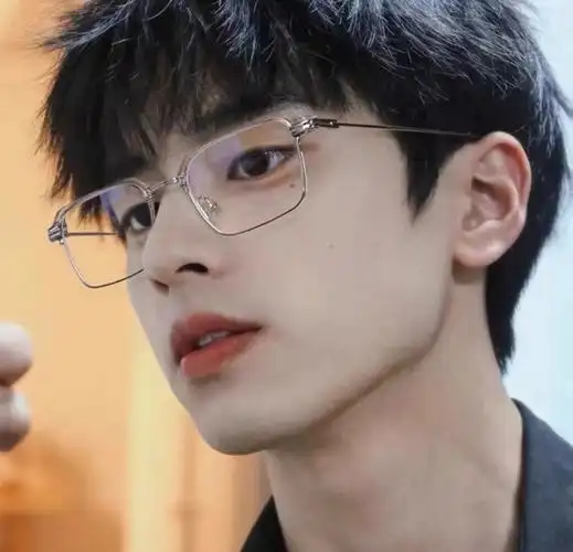 透明眼镜男近视潮可配度数感光变色防蓝光