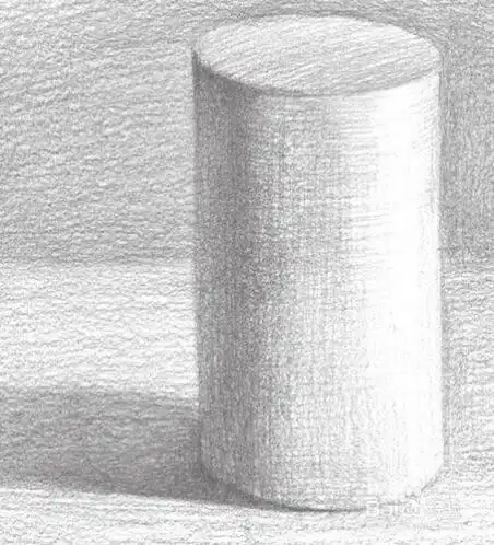 素描几何体圆柱体的画法