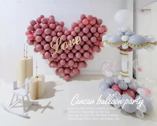 莫尼迪网红爱心墙扬州气球派对布置