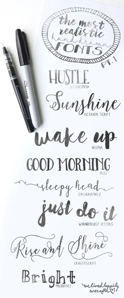 手帐手写手绘字体1